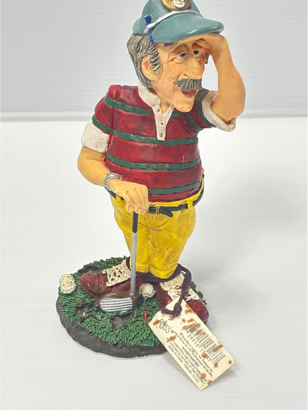 Russ Berrie Doug Harris Eye On The Ball Golfer Figurine 13183 Golf VTG -As is